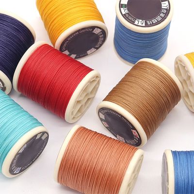 30g 0.6mm 高強度コア 革縫製用 70m ポリエステル結合 丸 ワックス糸