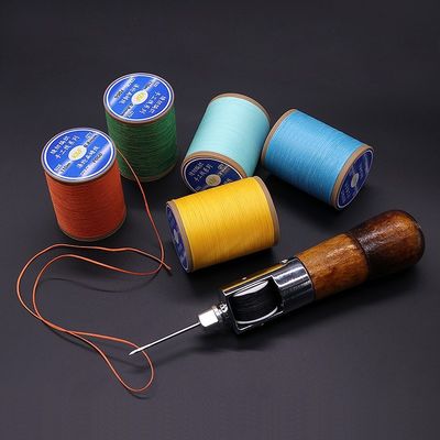 ポリエステル 0.8mm フラット ワックス 糸 手縫い 革 DIY 小型 ロール 手動 糸