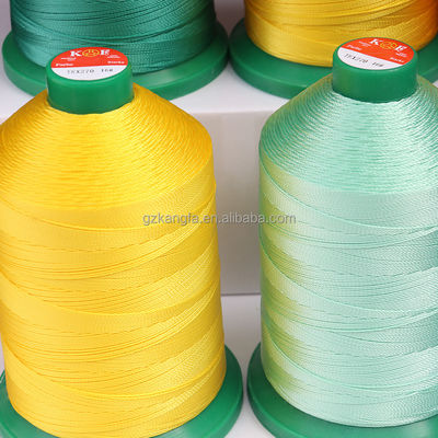 高張力100% TEX270 840D/3 400g 耐久性のある革のためのポリエステル縫い糸