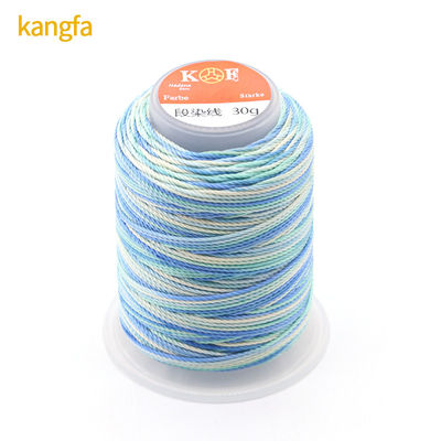30g 15ply スプーンポリエステル糸 高強度レインボー織り工芸品