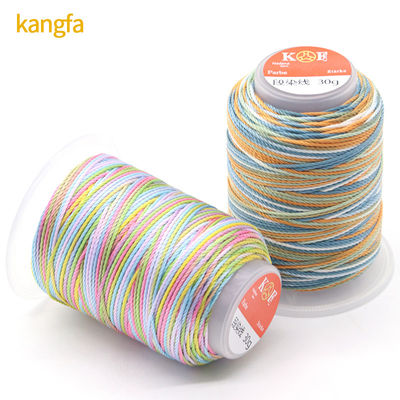 30g 15ply スプーンポリエステル糸 高強度レインボー織り工芸品