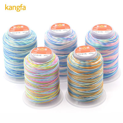 30g 15ply スプーンポリエステル糸 高強度レインボー織り工芸品