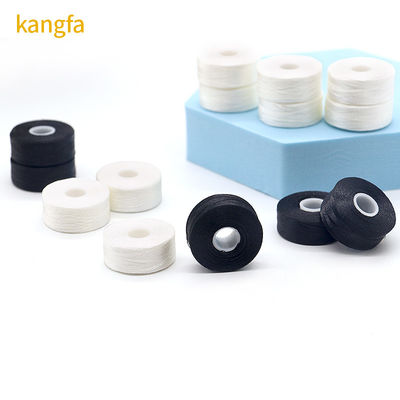 75D/2 100% ポリエステル プリロープ ボビン 糸 高強度 144pcs/箱 L型 白い側