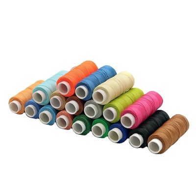 12g 100%ポリエステル縫製糸 手で縫った革 9ply 丸いワックス糸縫製
