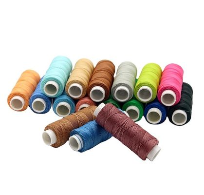 12g 100%ポリエステル縫製糸 手で縫った革 9ply 丸いワックス糸縫製