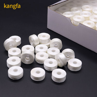 144pcs/Box 白/黒 75D/2 100%ポリエステル 前編みボビン 糸 L型 側より少ない