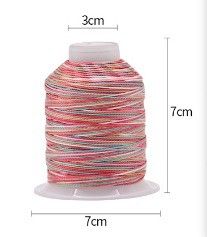 プラスチックのコーン素材 多色彩虹 高強度ポリエステル縫い糸スポール