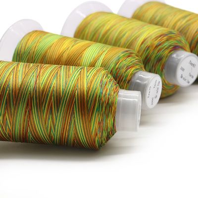 100G 純重量 耐磨性縫製用の虹色のポリエステル縫製糸