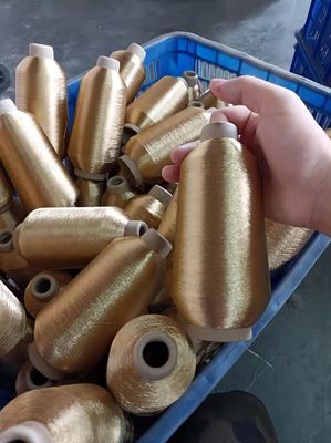 染色したポリエステル編み機 糸 手作り用金属糸