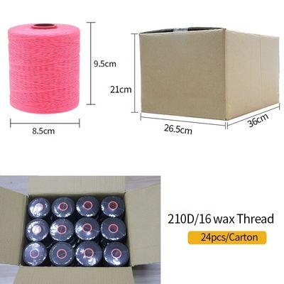 100G-400G 重量対応 OEM/ODM 高強度0.8MM 革縫製用ワックス糸