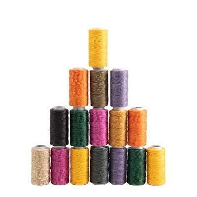 メルセライズされた100%ポリエステル 円皮 ワックス糸 150d/16 ワックス糸 縫製用革