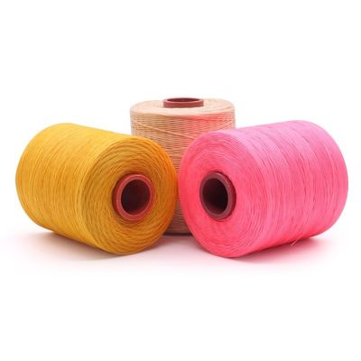 サンプル 400g 円形ワックス糸 帯状 0.7mm ワックス糸 ポリエステル素材 210D/16 糸 ワックス