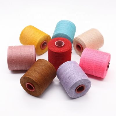 サンプル 400g 円形ワックス糸 帯状 0.7mm ワックス糸 ポリエステル素材 210D/16 糸 ワックス