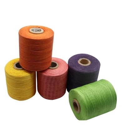 サンプル 400g 円形ワックス糸 帯状 0.7mm ワックス糸 ポリエステル素材 210D/16 糸 ワックス