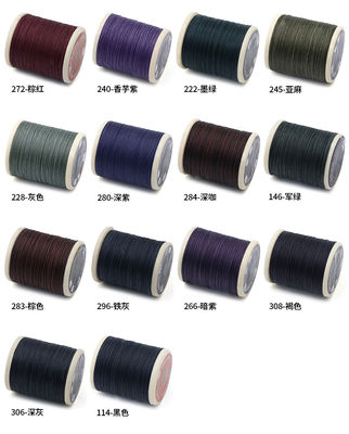 手縫い 30g DIY革工芸用 丸いワックス糸 0.55MMポリエステル
