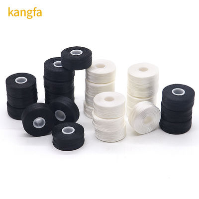 持続可能 ユニバーサル 144pcs/箱 白/黒 75D/2 100%ポリエステル 前編みボビン糸