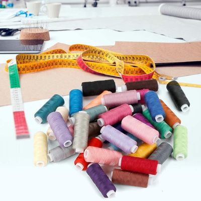 60色 レインボーポリエステル 縫製糸 DIY 機械編み UV 保護